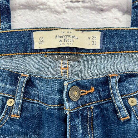 Abercrombie & Fitch Jeans 0S W25 L31 Medium Wash Perfect Stretch Skinny - Picture 3 of 9